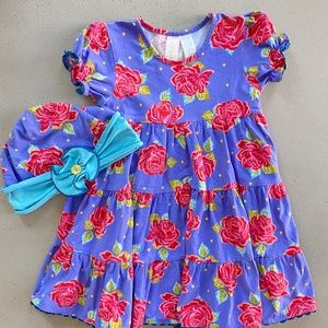 Matilda Jane American Beauty Dress and Bella Beanie Size 2
